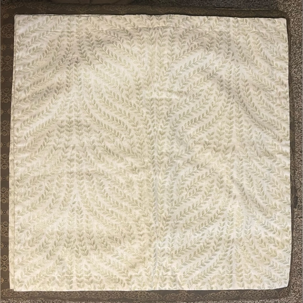 Pair of 29” Euro Pillow Shams  Scalamandre Willow Vine in Celery